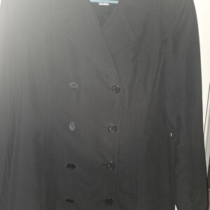 INC International Concepts Black Pea Coat